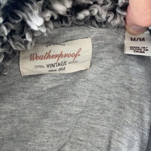 Weatherproof gray nubby soft 3/4 zip up sweater M - Picture 8 of 9
